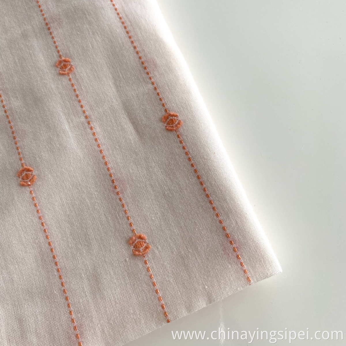 Hot sale production pure cotton jacquard 100% cotton fabric roll for garment